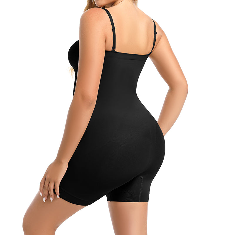 Women's Seamless Strapless Shortie Bodysuit – Tummy Control Sculpting Shapewear